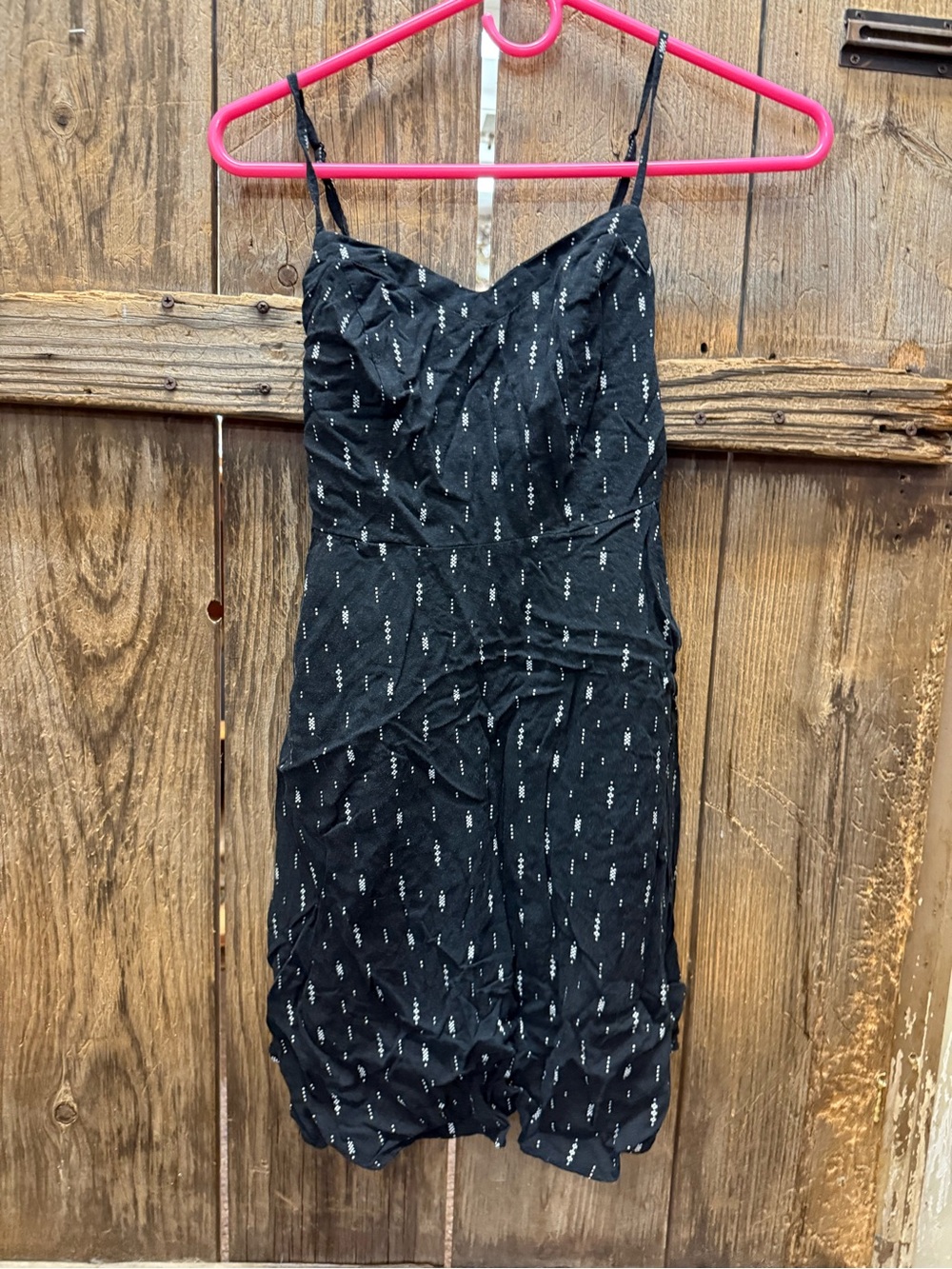 Heritage Black Mini Dress with Silver Dot Accents